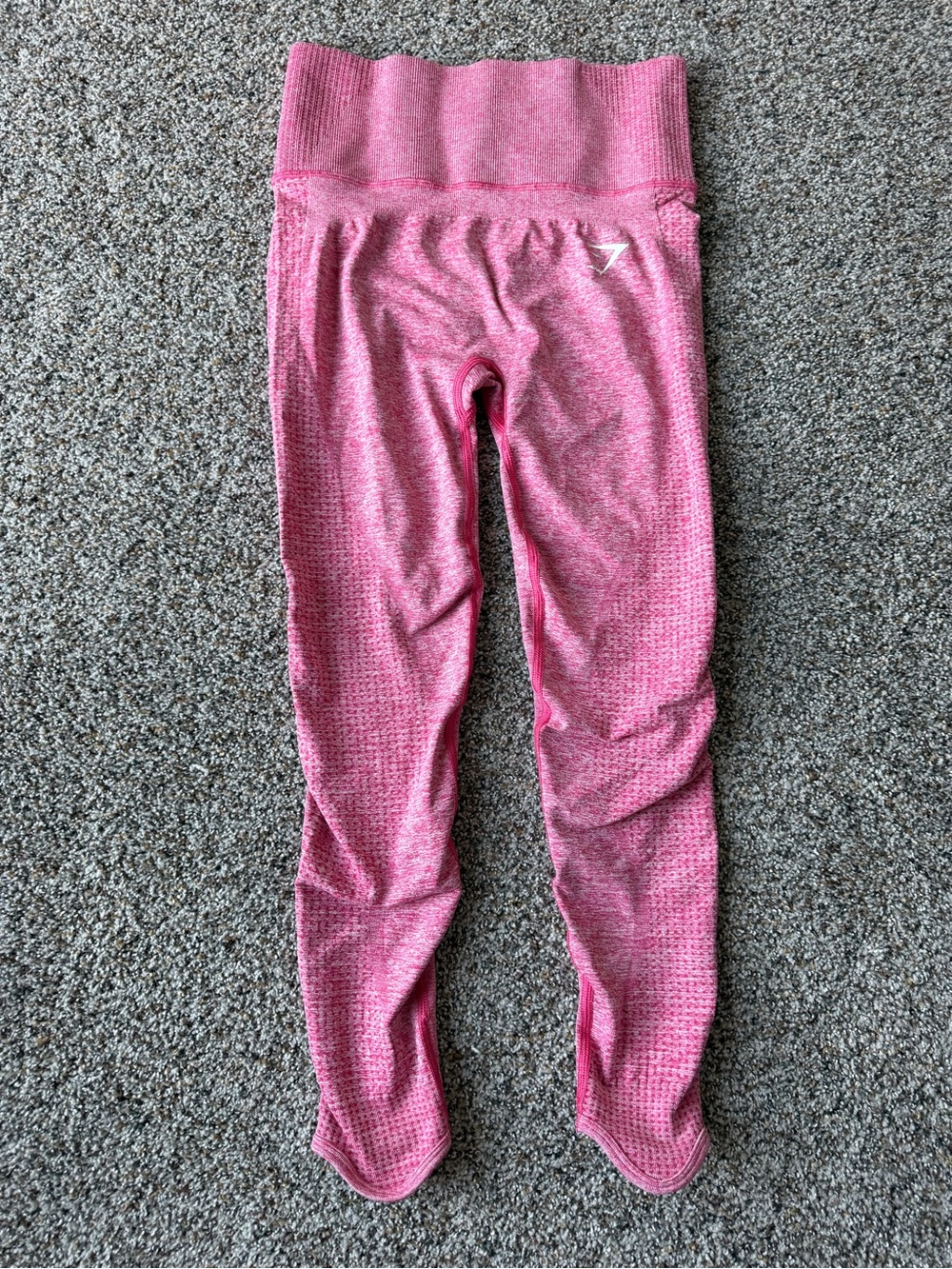Gymshark Vital Rise Seamless Leggings Small Pink Marl Scrunch Bum High Rise
